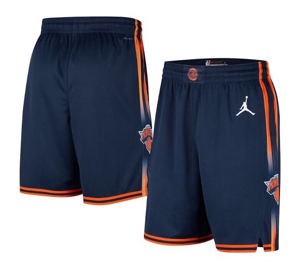 Men's New York Knicks Navy Shorts (Run Smaller)